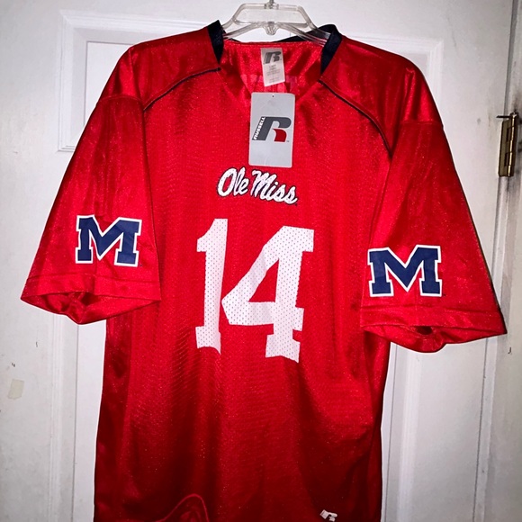 🏈🏟️ University of Mississippi Ole Miss Rebels College Football Red Jersey 🏟️🏈 - Picture 1 of 16
